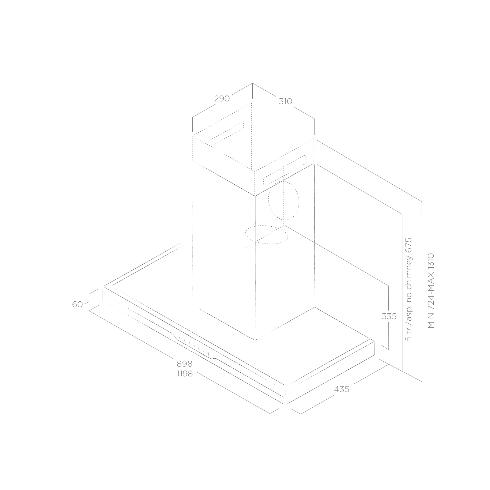 Elica MIN 724-MAX 1310 Diagram