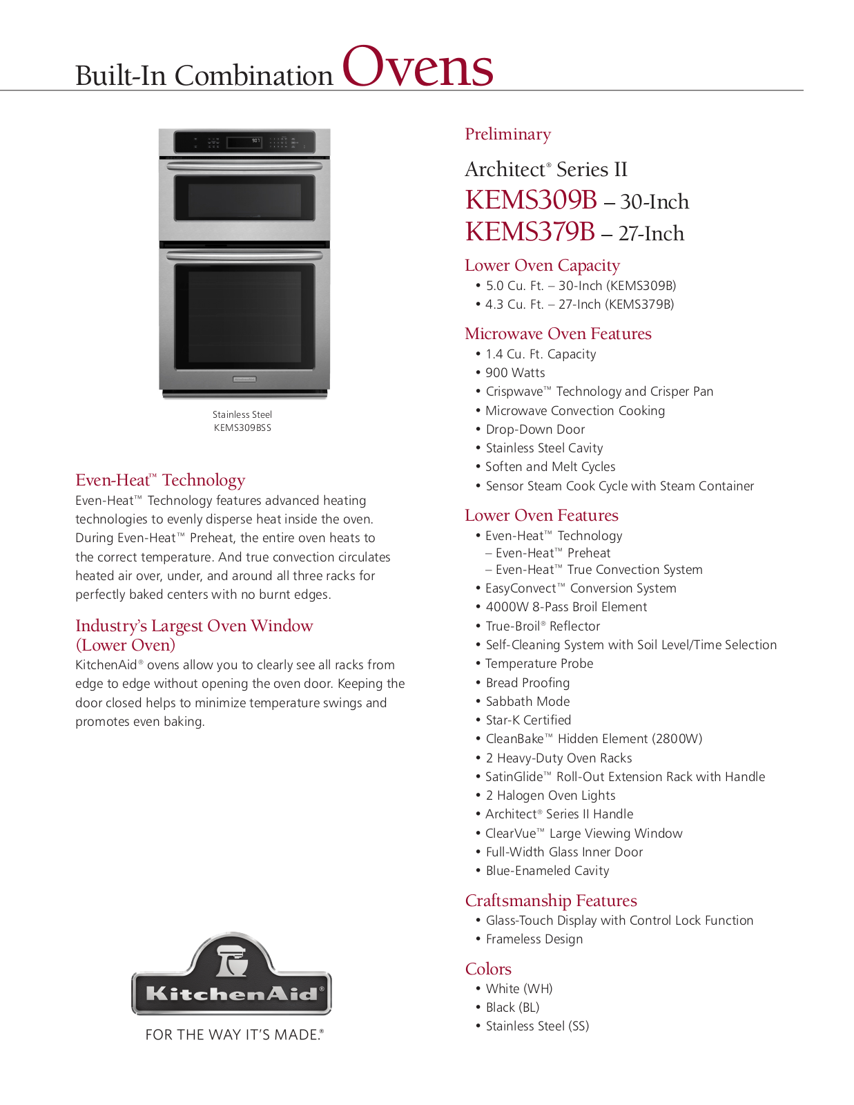 KitchenAid KEMS309B, KEMS379B User Manual 2