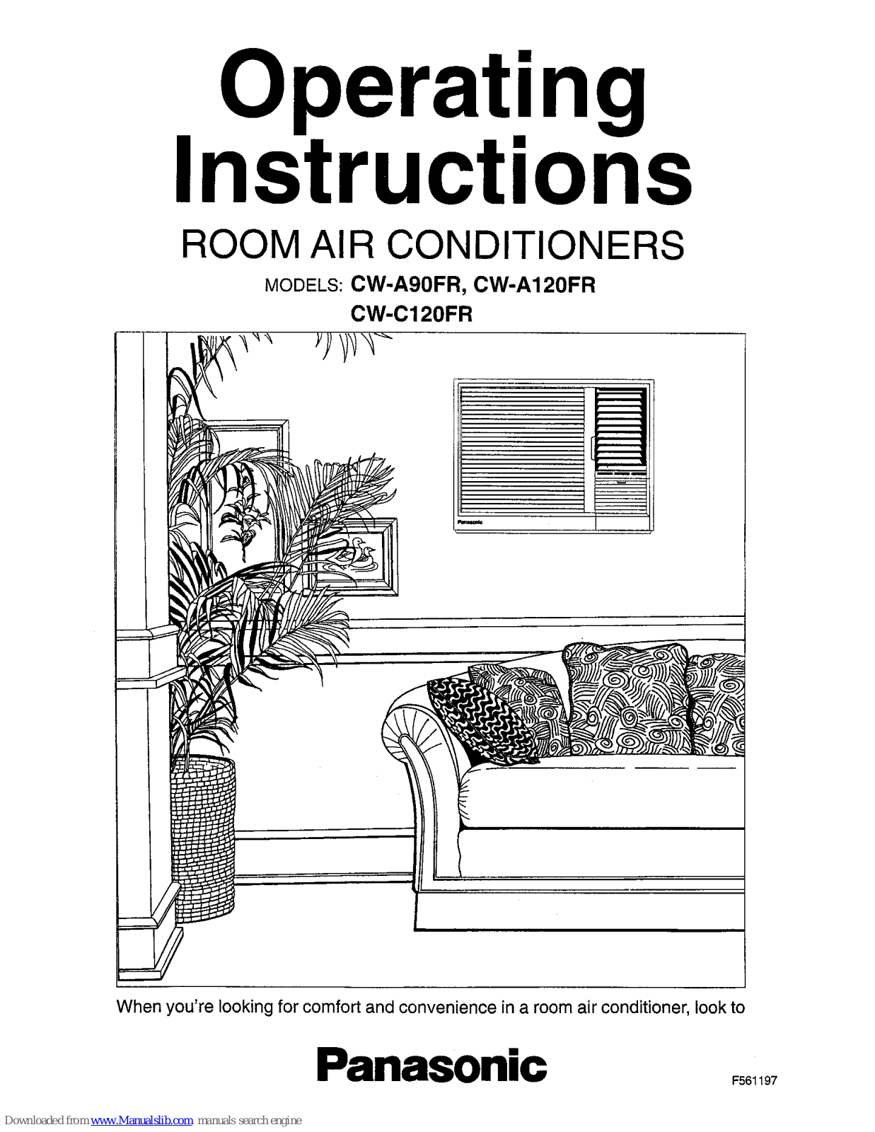 Panasonic CW-A120FR, CW-A90FR, CW-C120FR Operating Instructions Manual