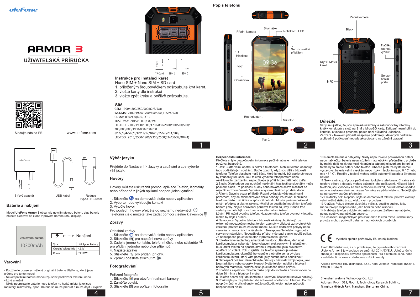 UleFone Armor 3W Dual SIM User Manual