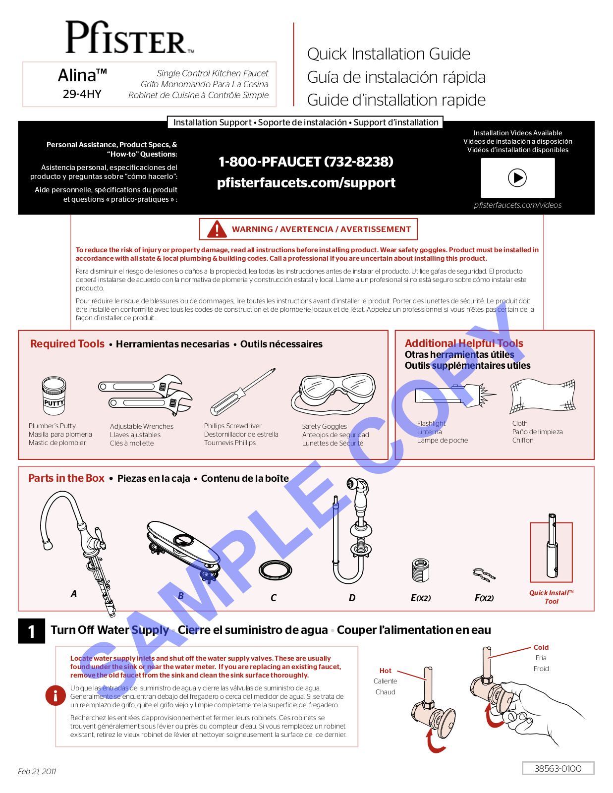 Factory Direct Hardware F-029-4HY User Manual