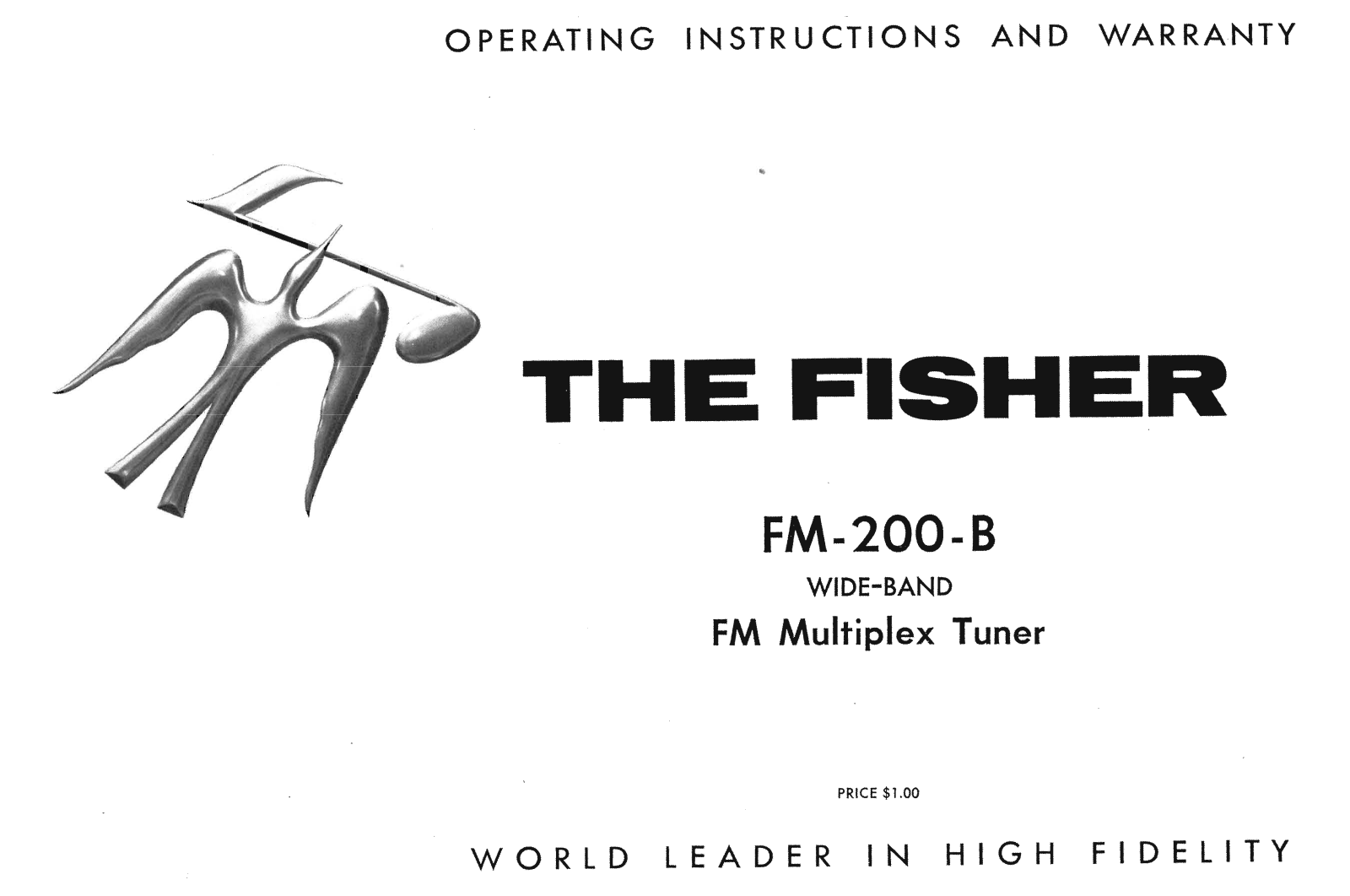 Fisher FM-200-B Owners Manual