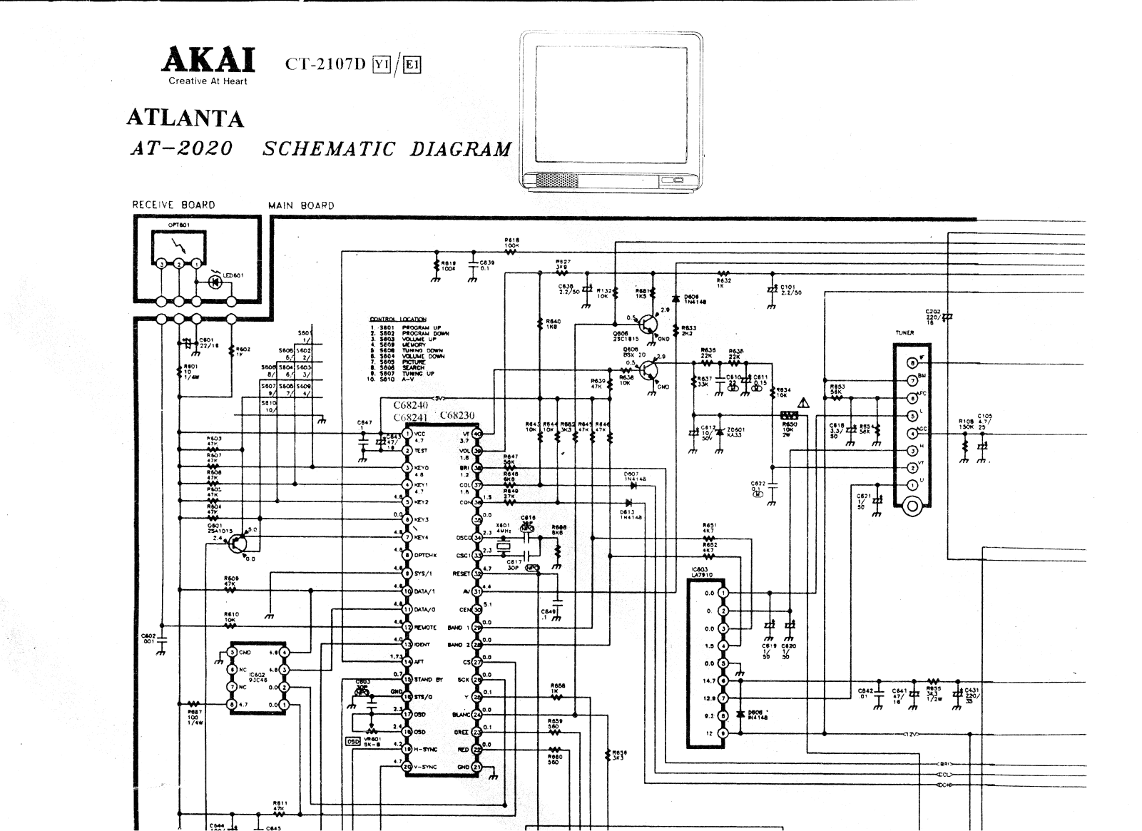 Akai AT-2020 Cirquit Diagram