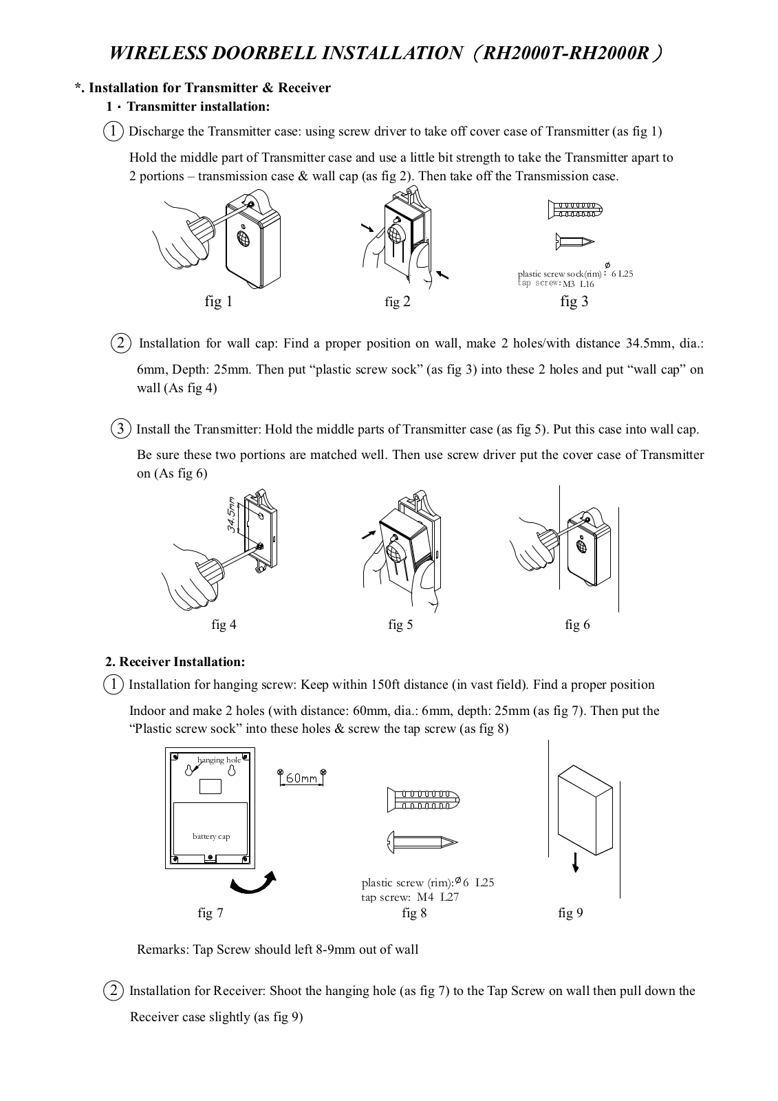 DARJUNG RH2000T User Manual