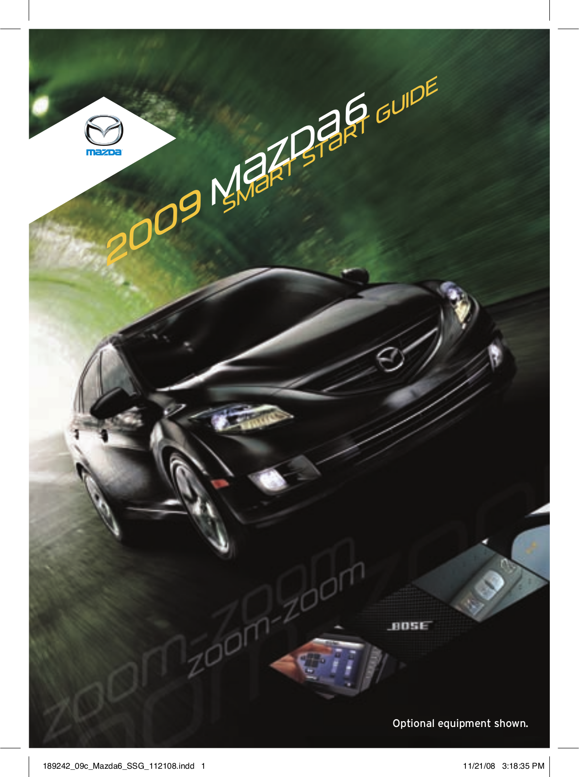 Mazda 6 2009 Quick Start Guide