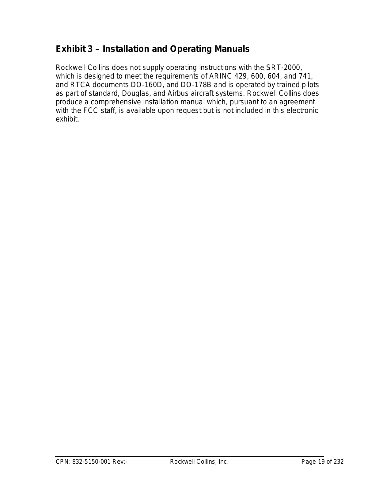 Rockwell Collins 8221349 User Manual