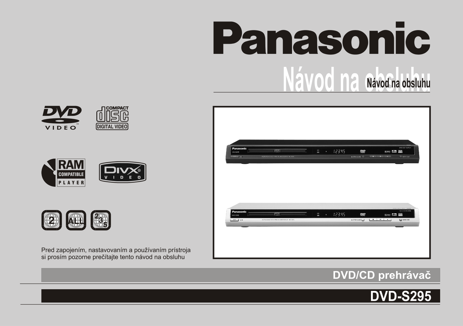Panasonic DVD-S295 User Manual