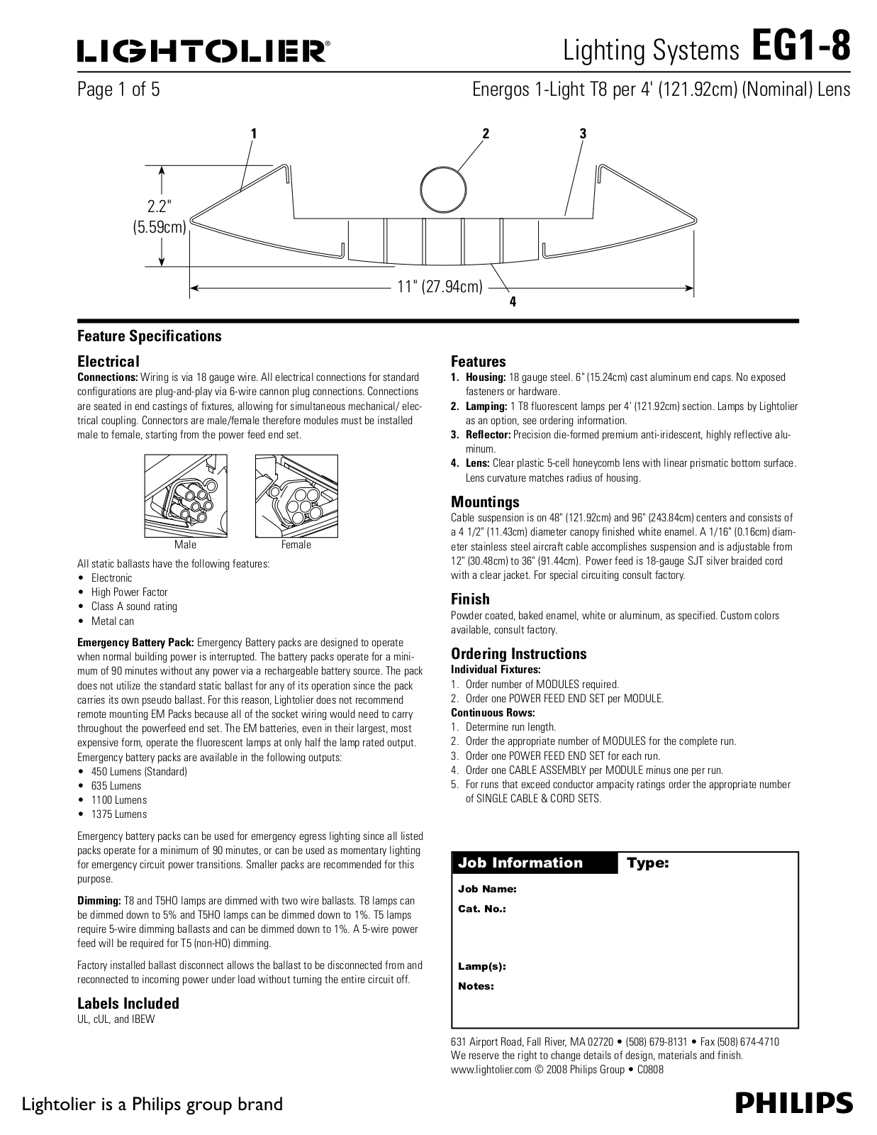 Lightolier EG1-8 User Manual