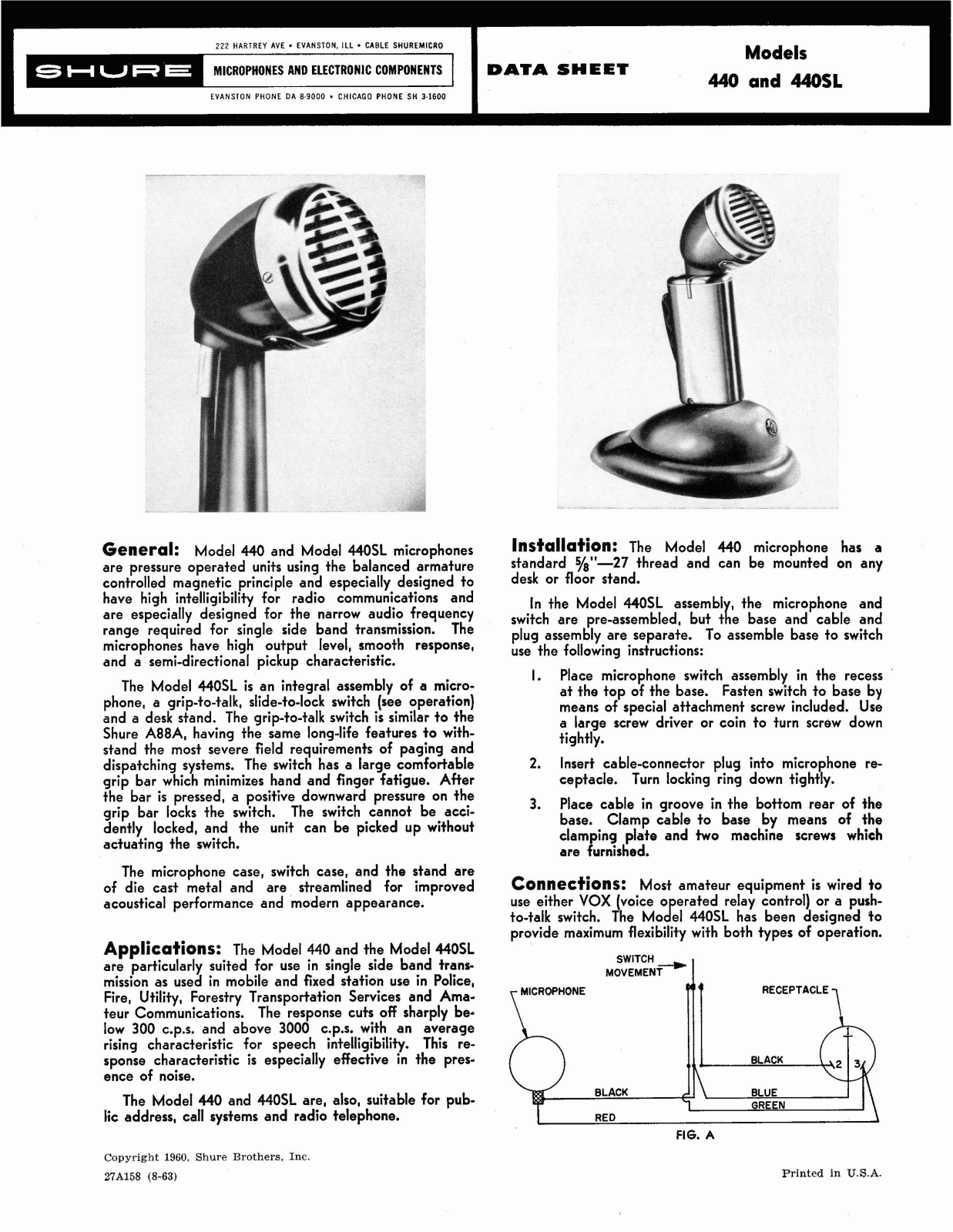 Shure 440 User Manual - ManualMachine.com