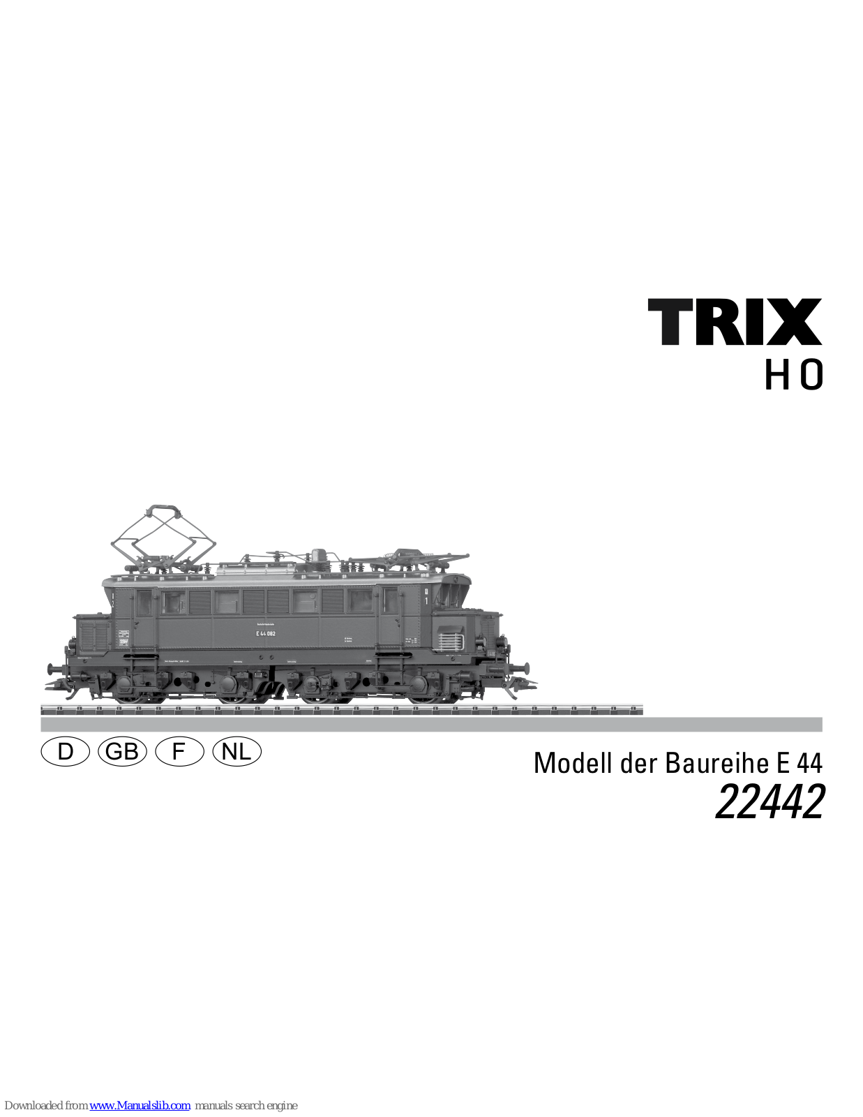 Trix E 44, 22442, 648.2 Series, 22930, BR 144 Series Manual