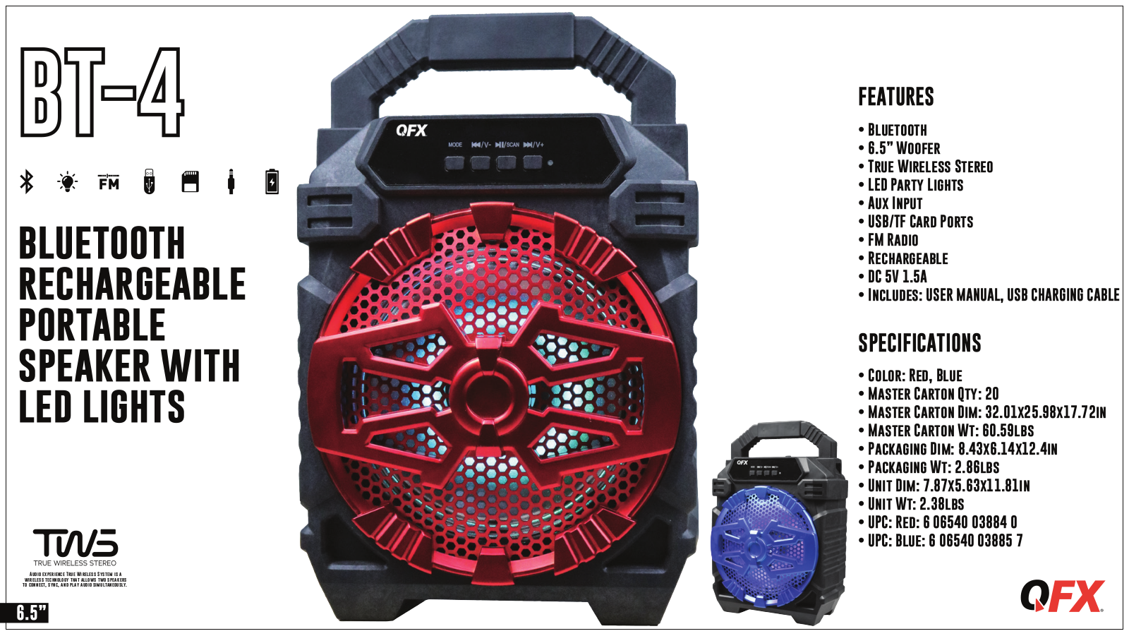 QFX BT-4 Datasheet