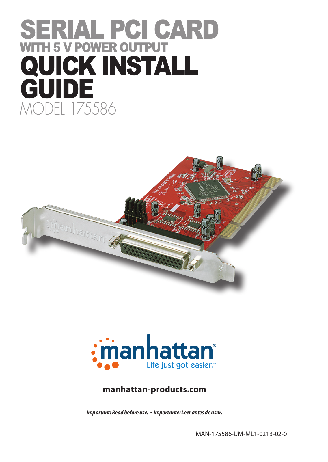 Manhattan 175586 Quick Install