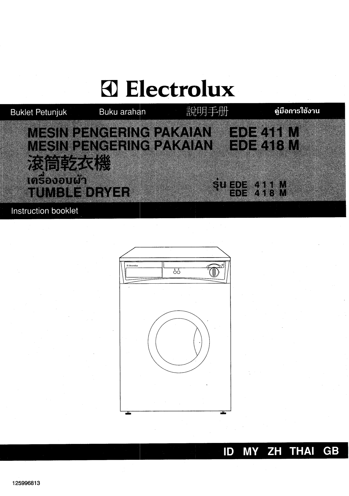 AEG EDE411M, EDE418M User Manual