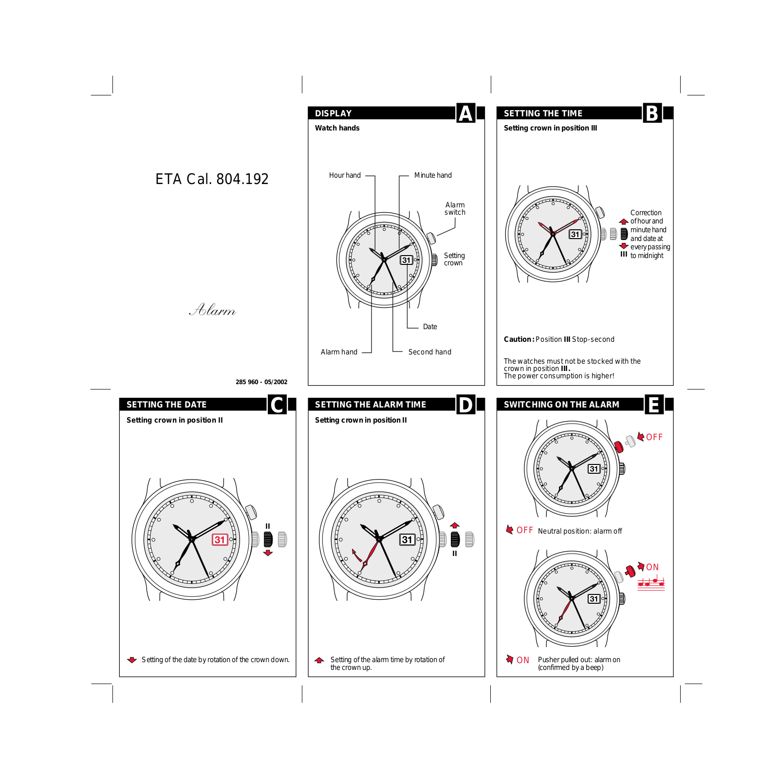 ETA 804.192 User Manual