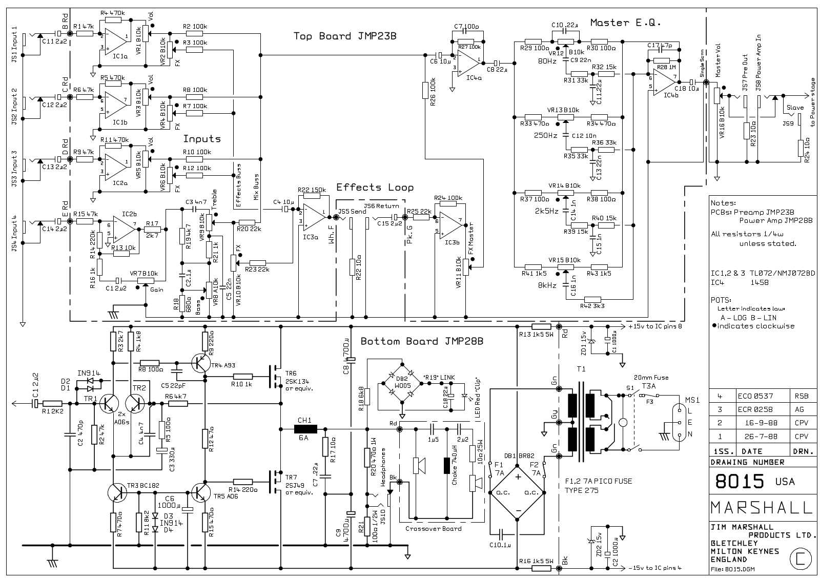 Marshall 8015 Schematic