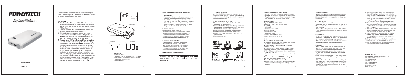 Powertech MB-3753 User Manual