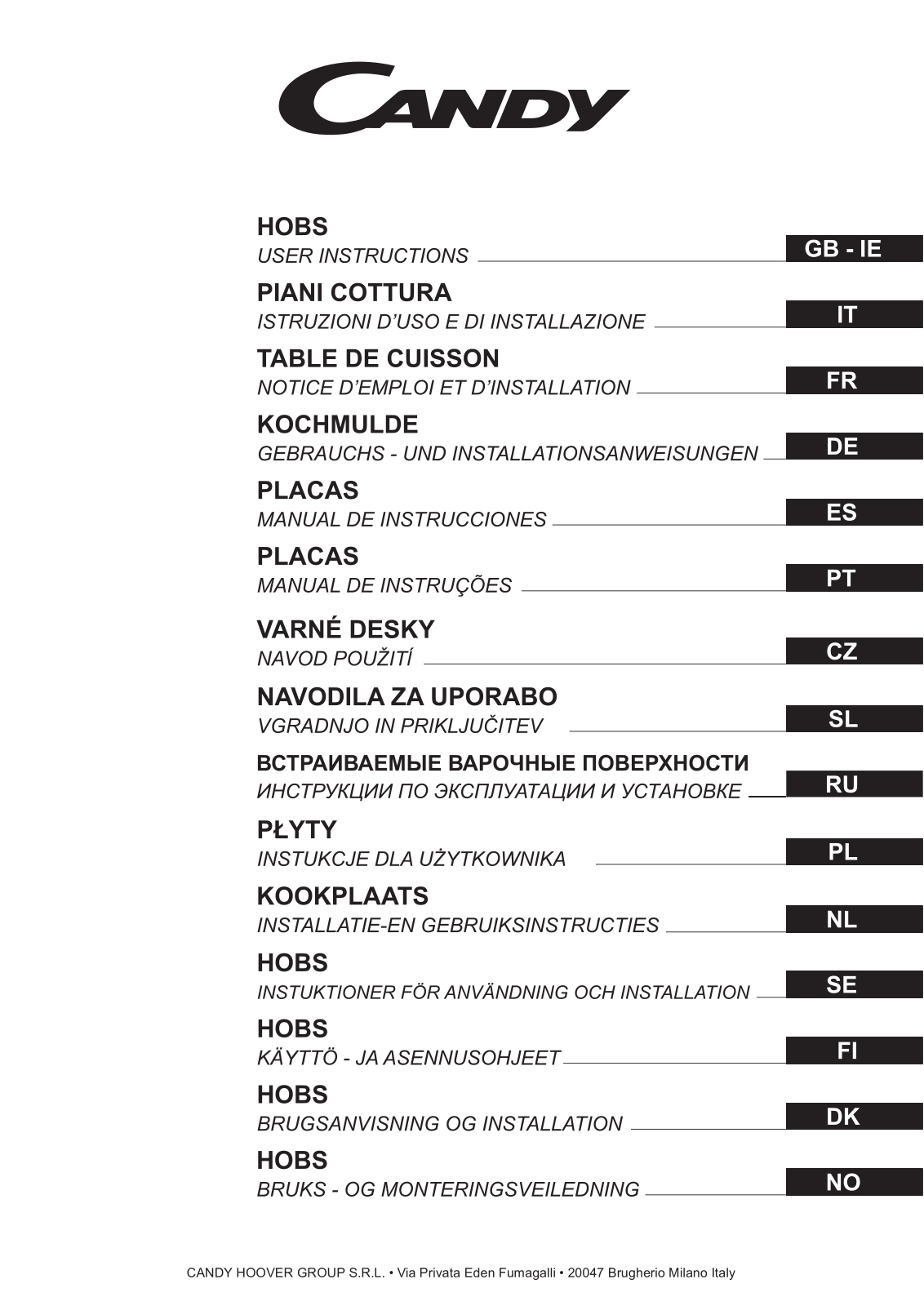 Candy CH64MX User Manual