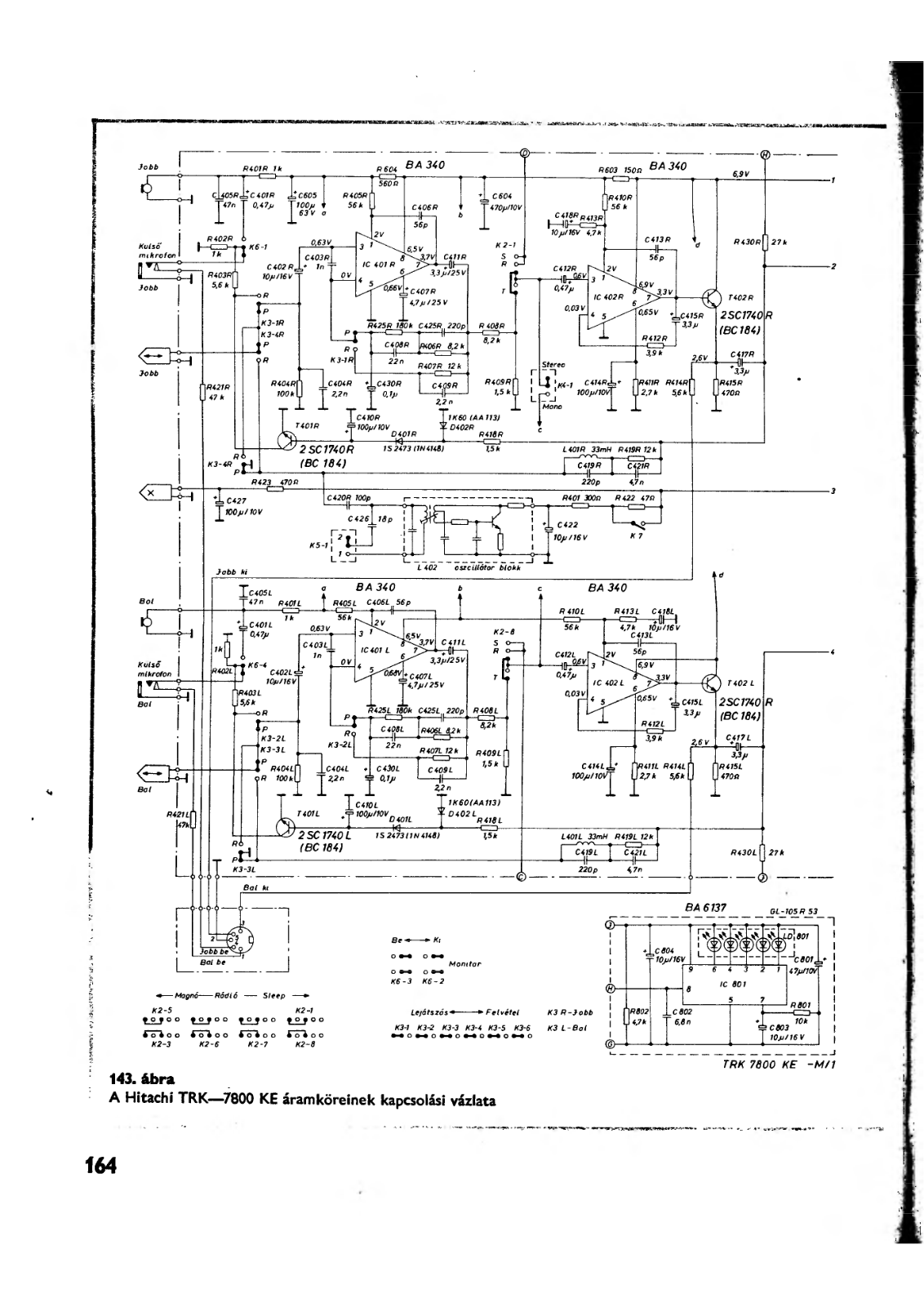 Hitachi TRK-7800-KE Schematic