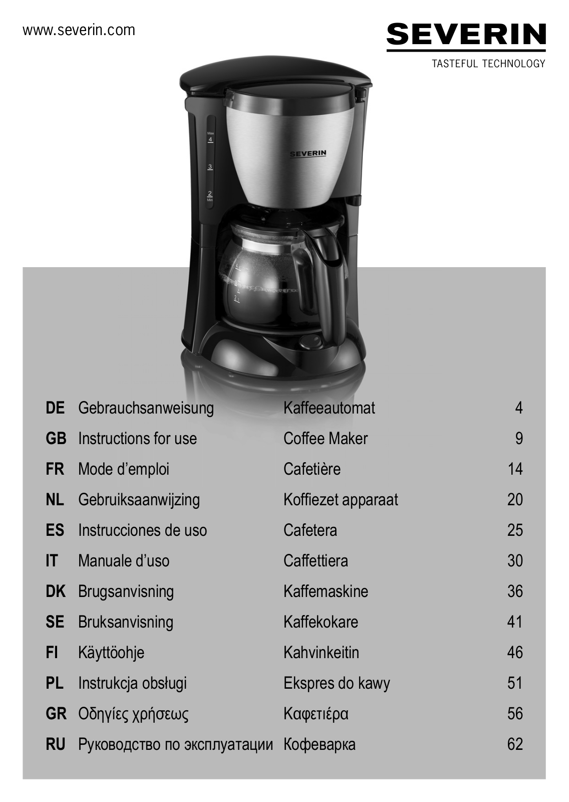 Severin KA 4805 User Manual