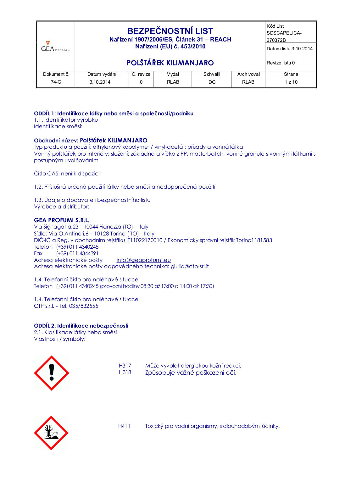 Elica (Favia) KILIMANJARO User Manual