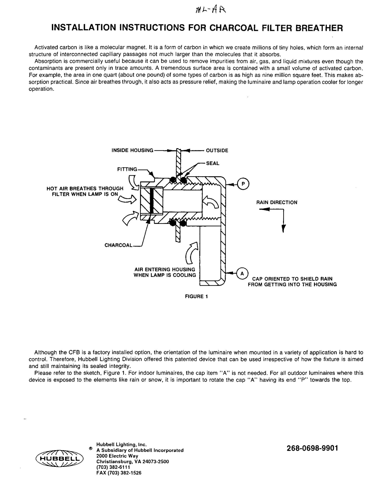 Hubbell Lighting ML-AR User Manual