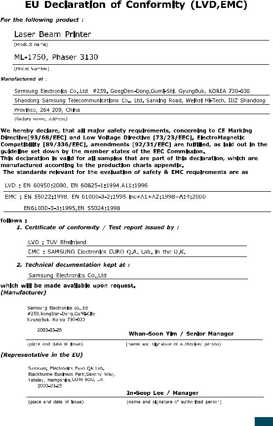 Samsung ML-1750 User Manual