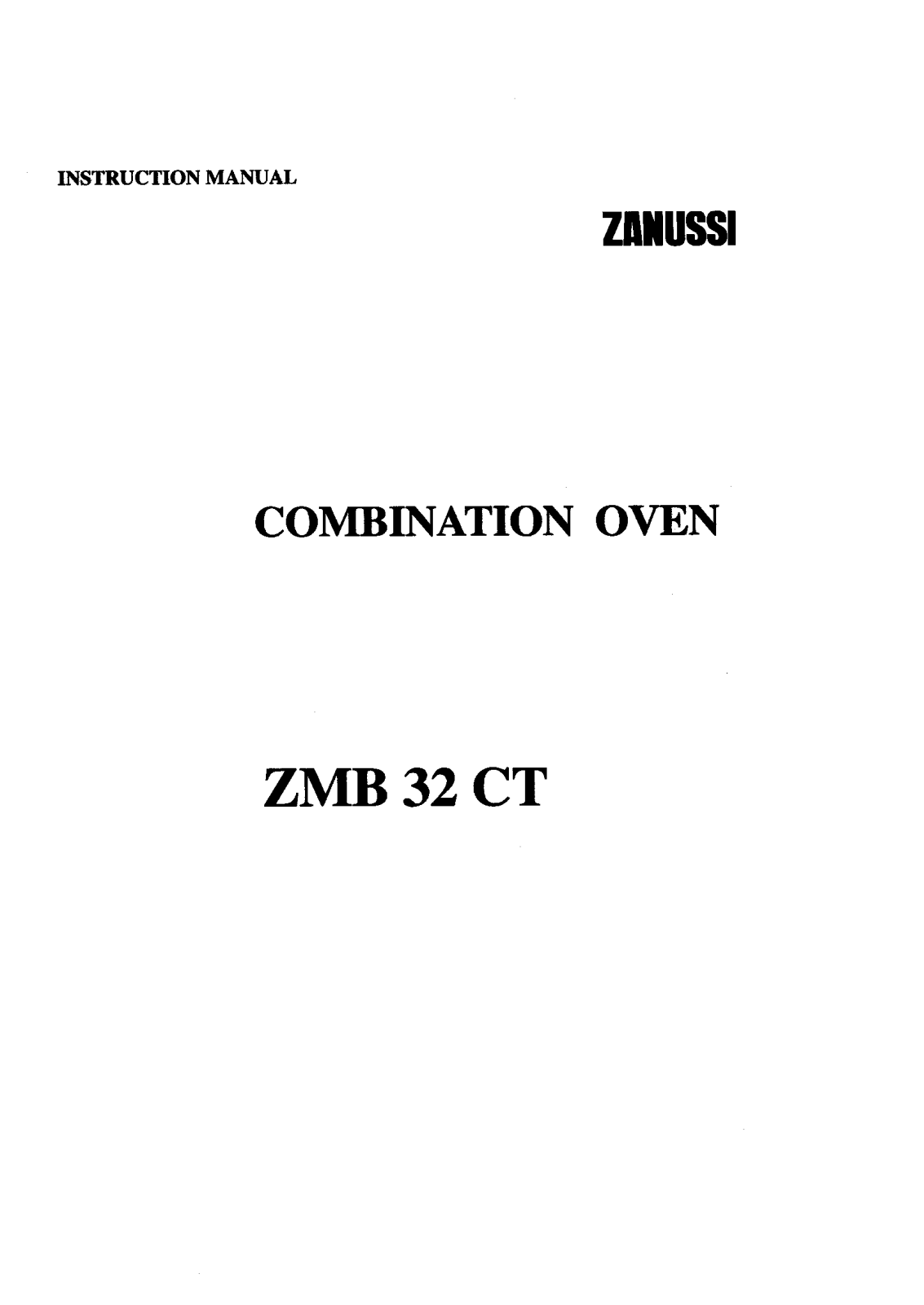 Zanussi ZMB 32 CT User Manual