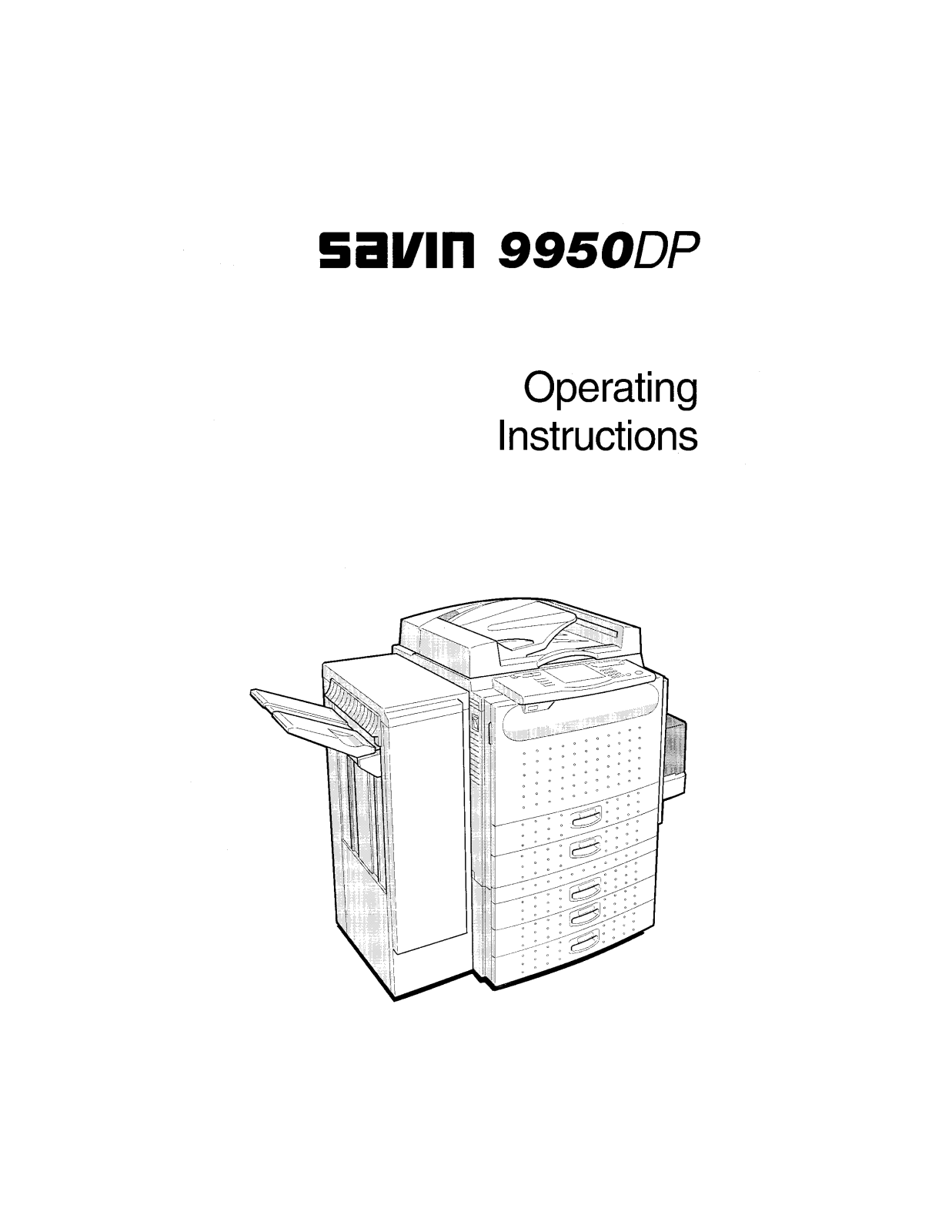 Savin 9950DP User Manual