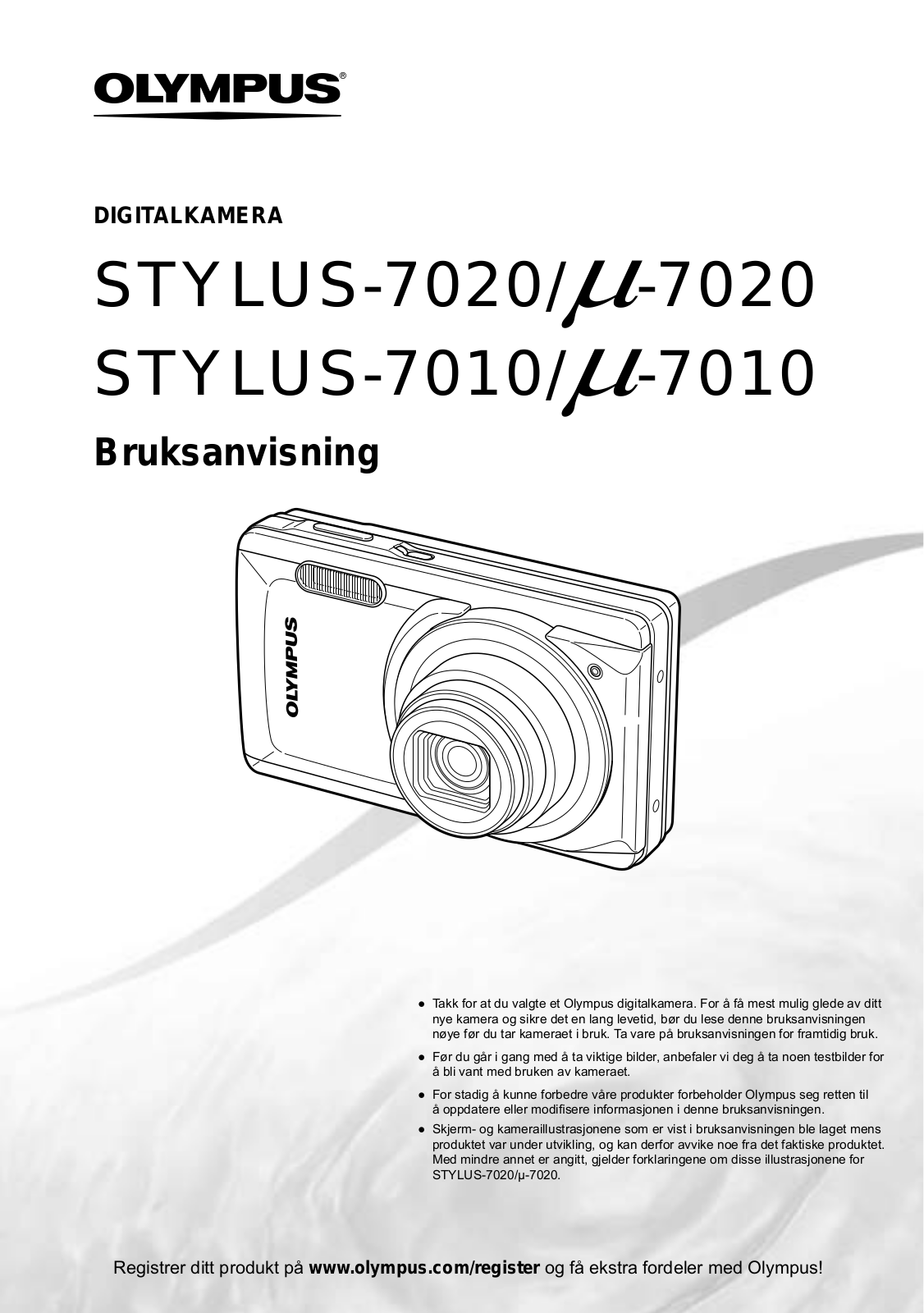 Olympus STYLUS-7020, µ-7020, STYLUS-7010, µ-7010 User Manual