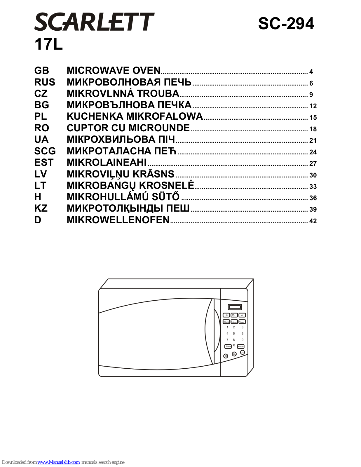 Scarlett SC-294 Instruction Manual