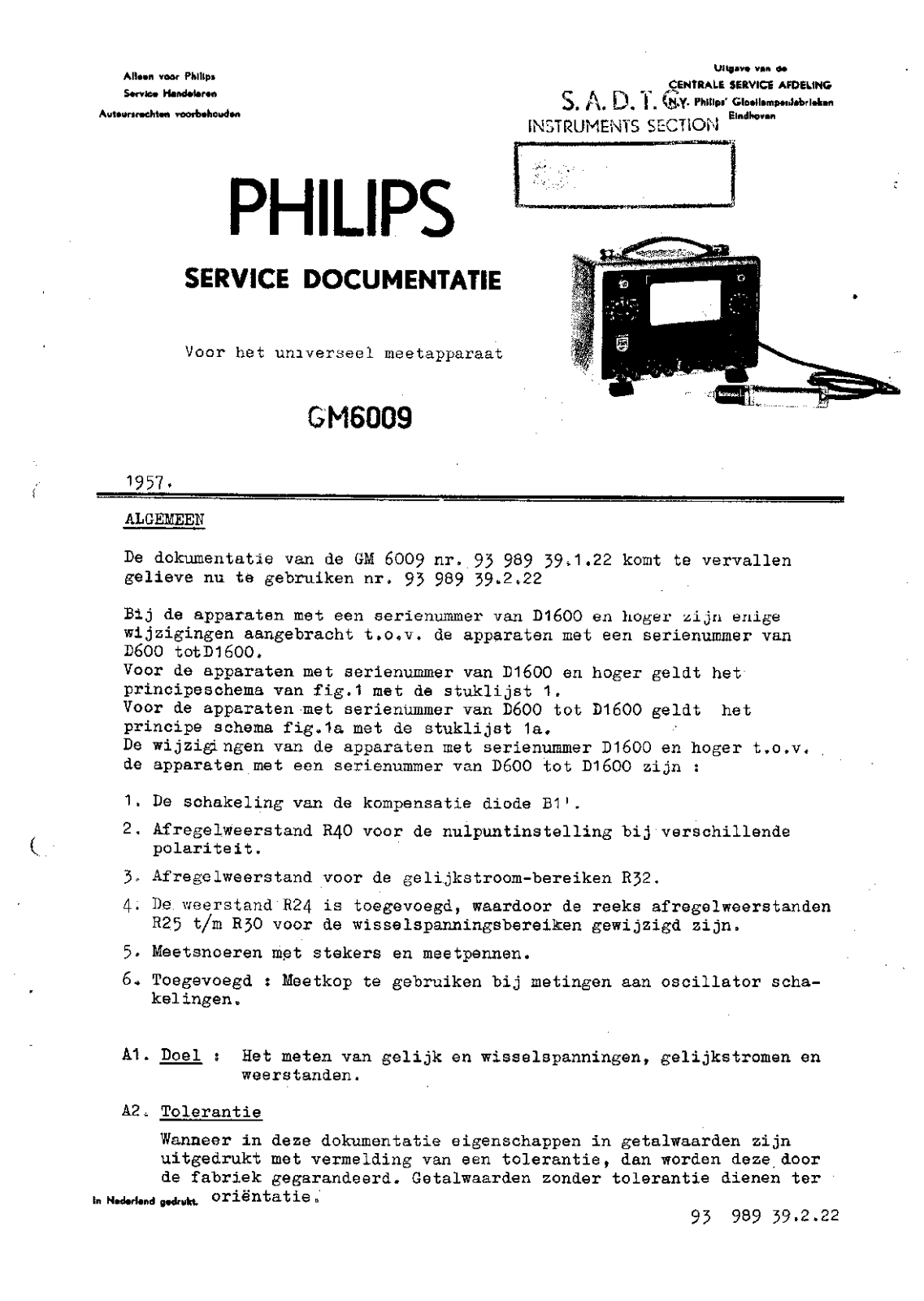 Philips gm6009 schematic