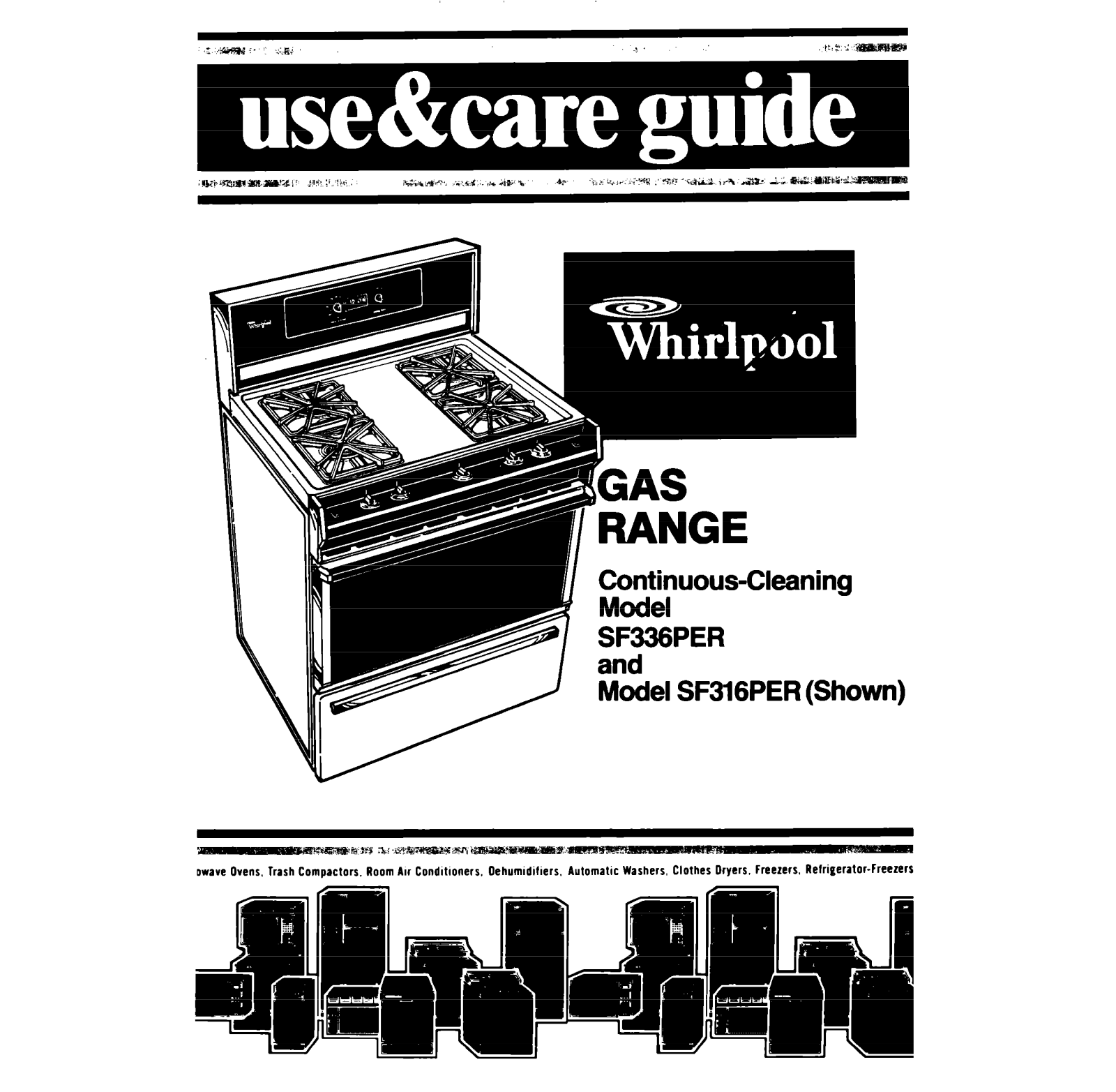 Whirlpool SF336PER, SF316PER Owner's Manual