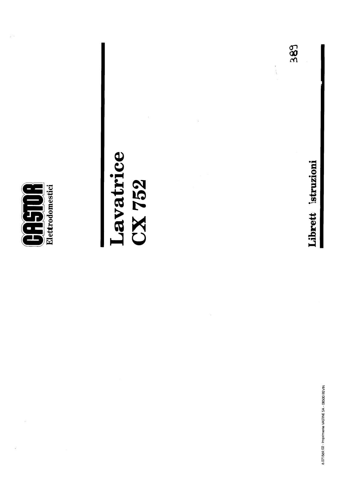 Castor CX752 Instructions Manual