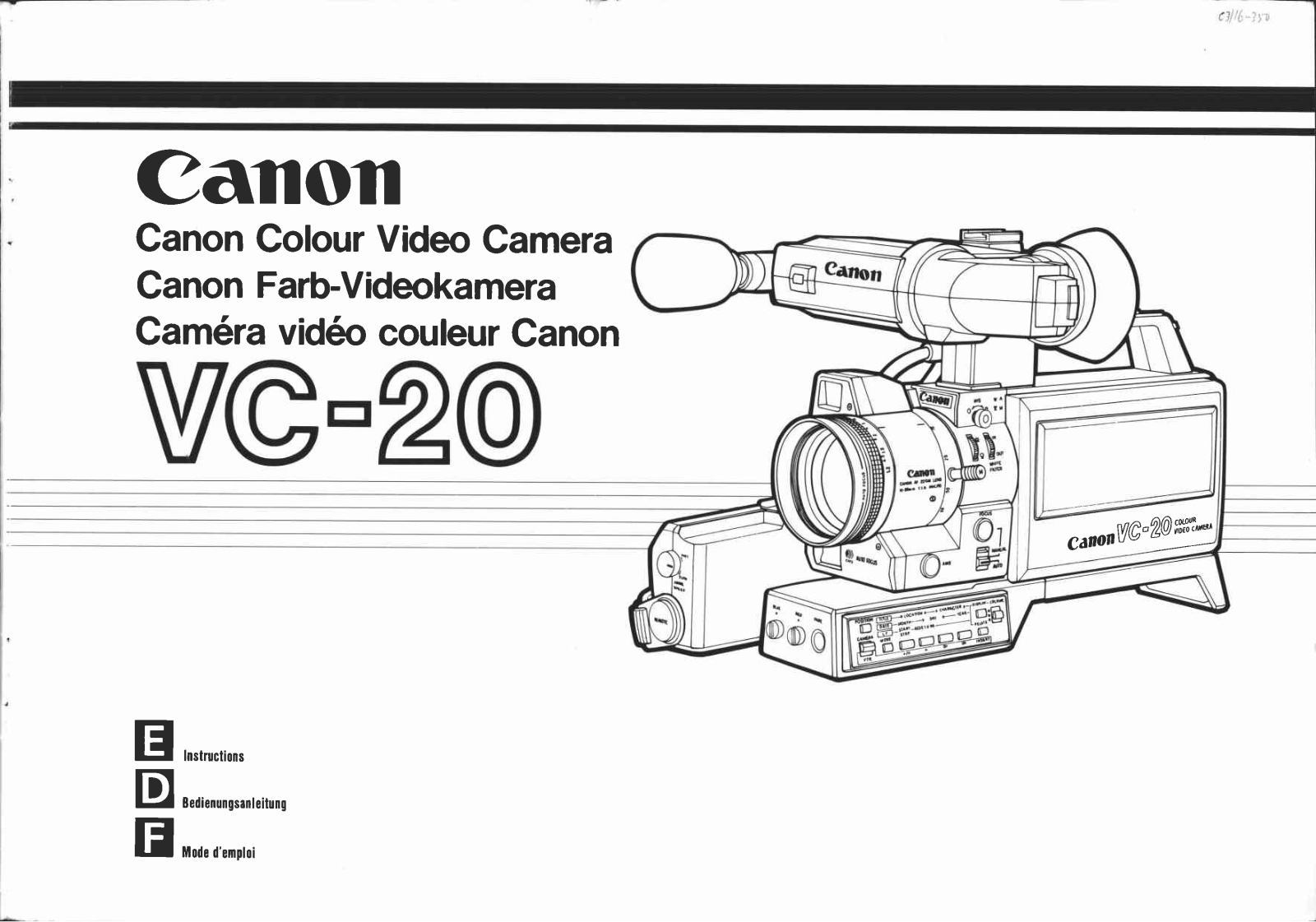 Canon VC 20 User Manual