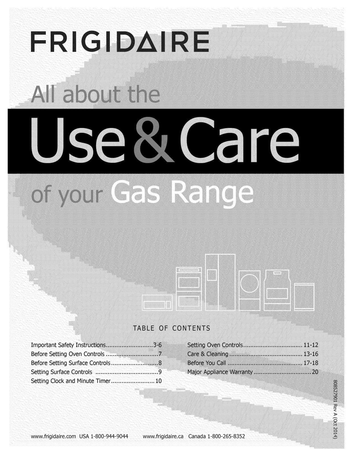 Frigidaire FFGF3005MWF, FFGF3005MQB, FFGF3005MWC, FFGF3005MWE, FFGF3005MWD Owner’s Manual