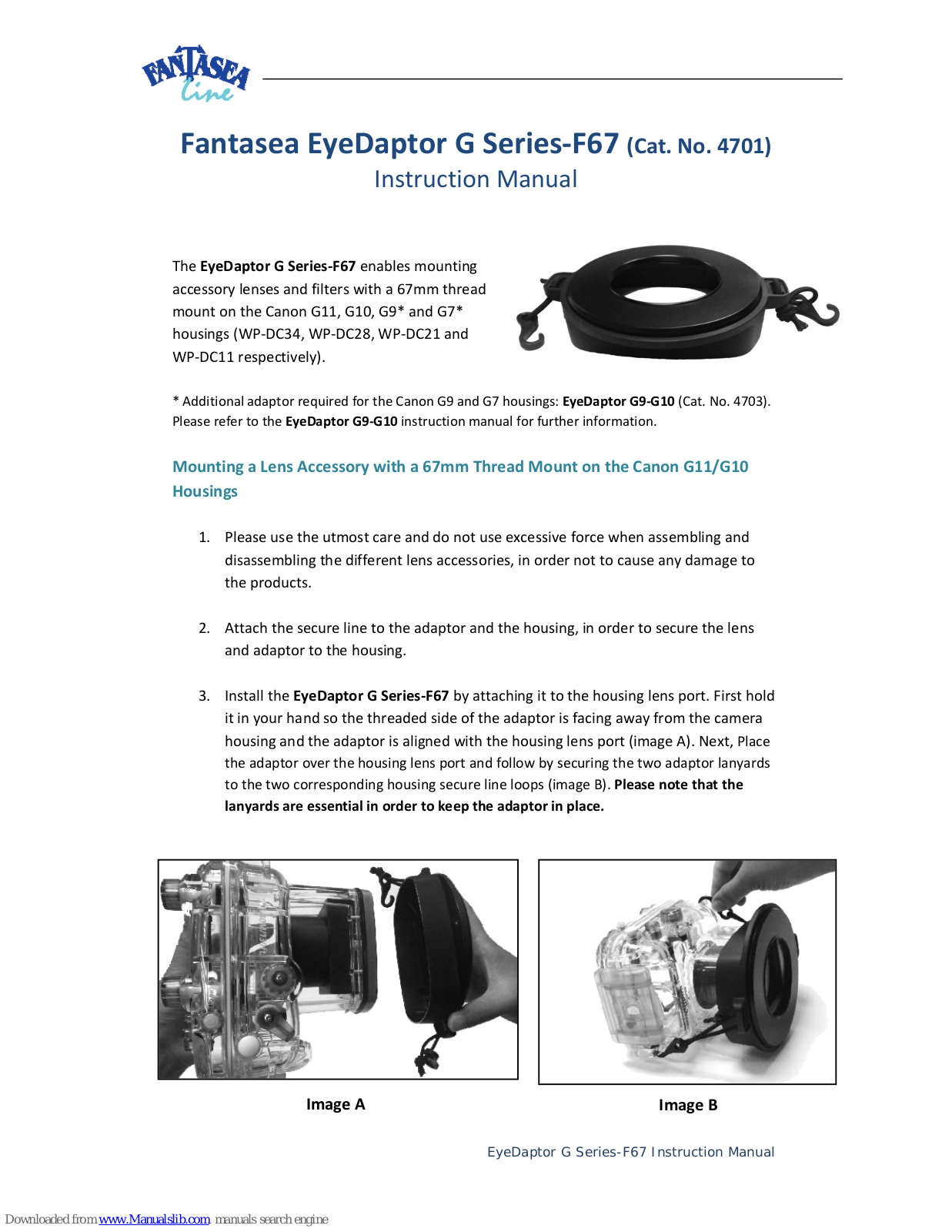 Fantasea EyeDaptorGSeries?F67 Instruction Manual