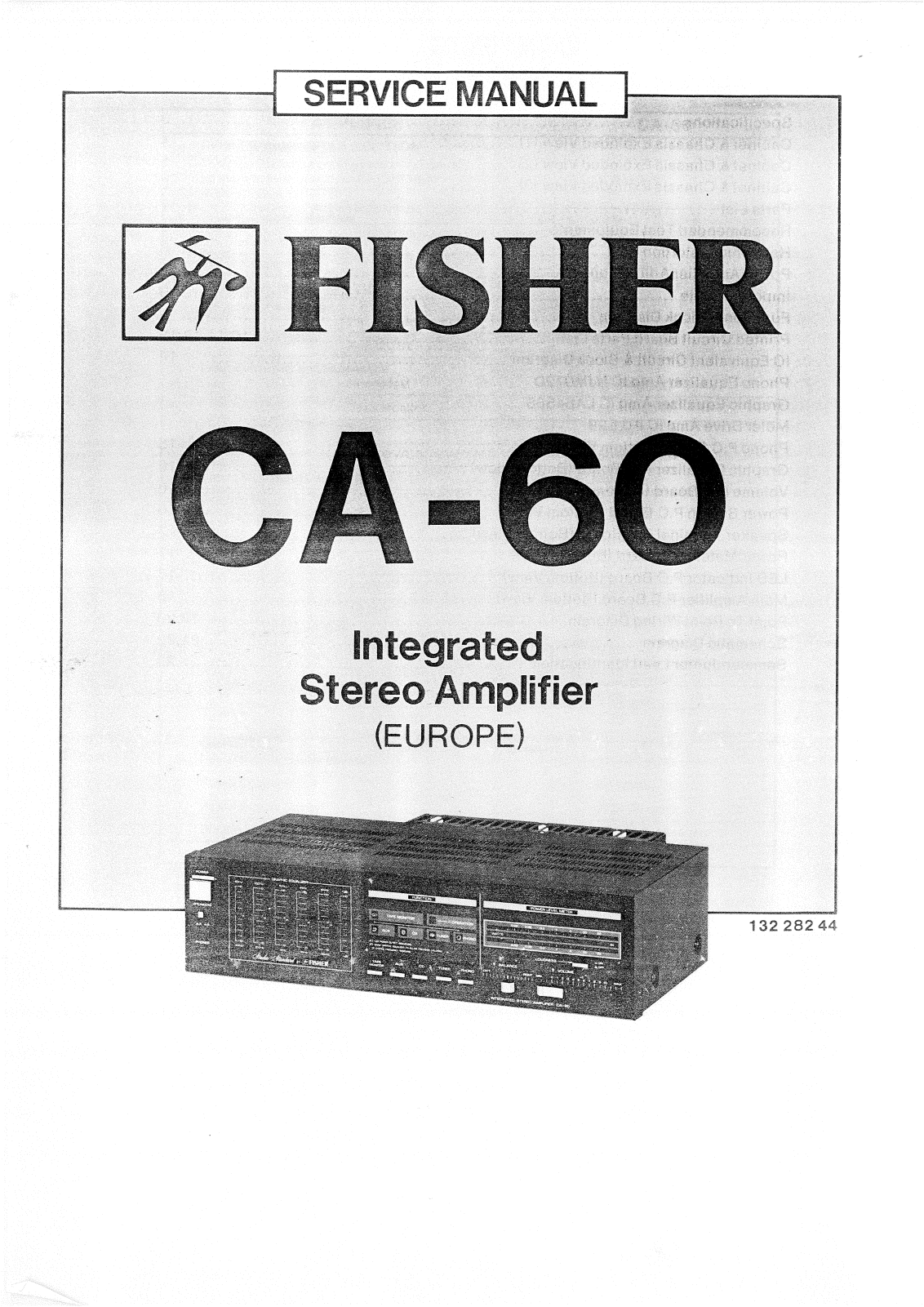 Fisher CA-60 Service Manual