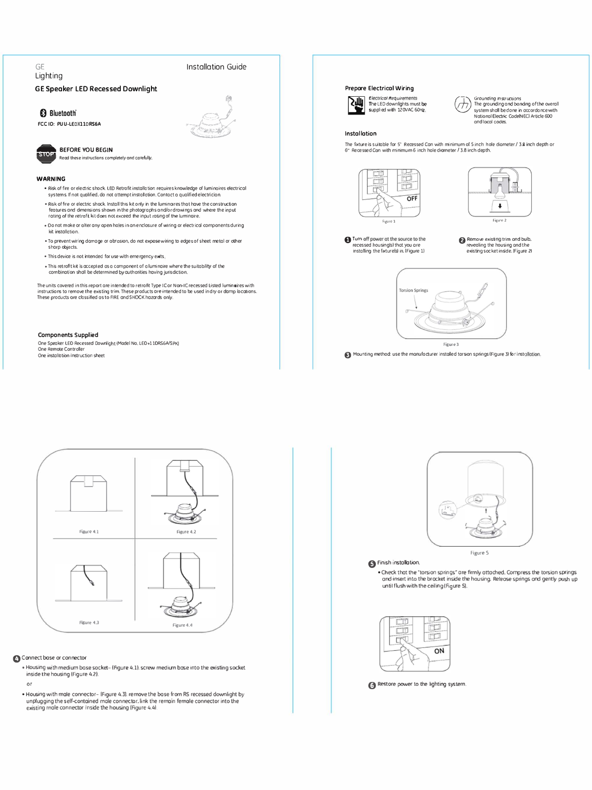 GE Lighting LEDX11DRS6A User Manual