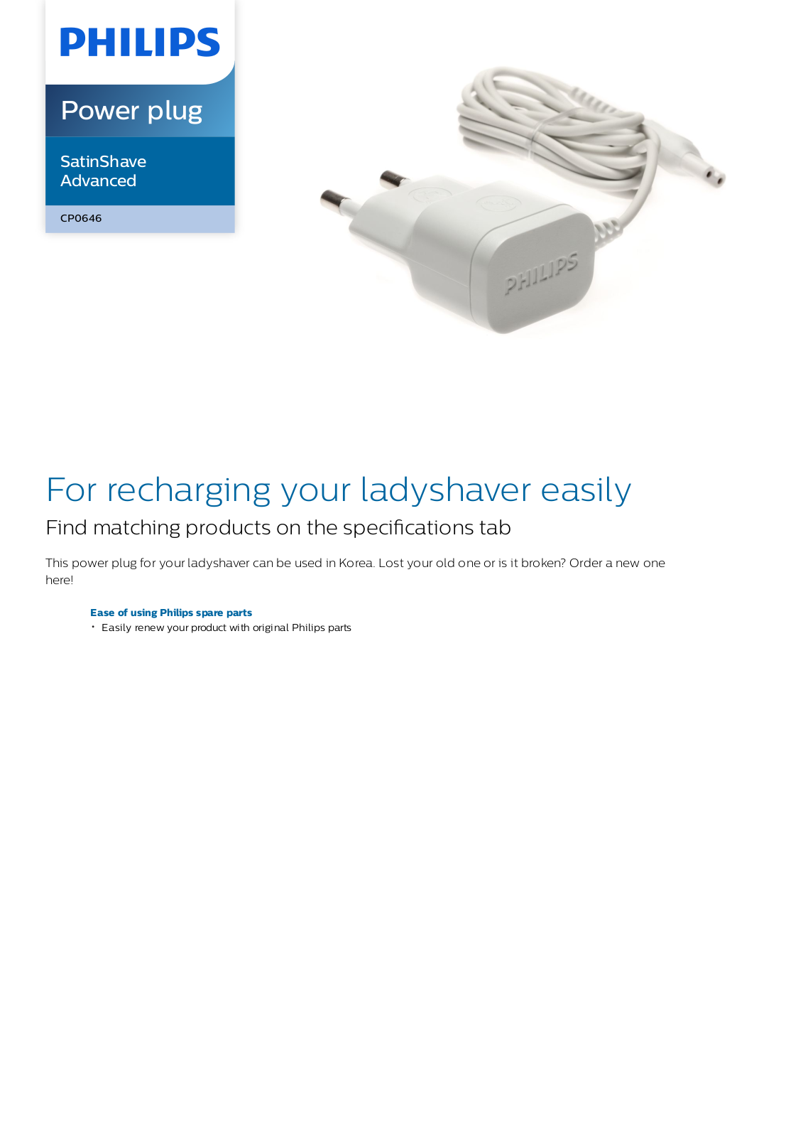 Philips CP0646/01 leaflet - ManualMachine.com