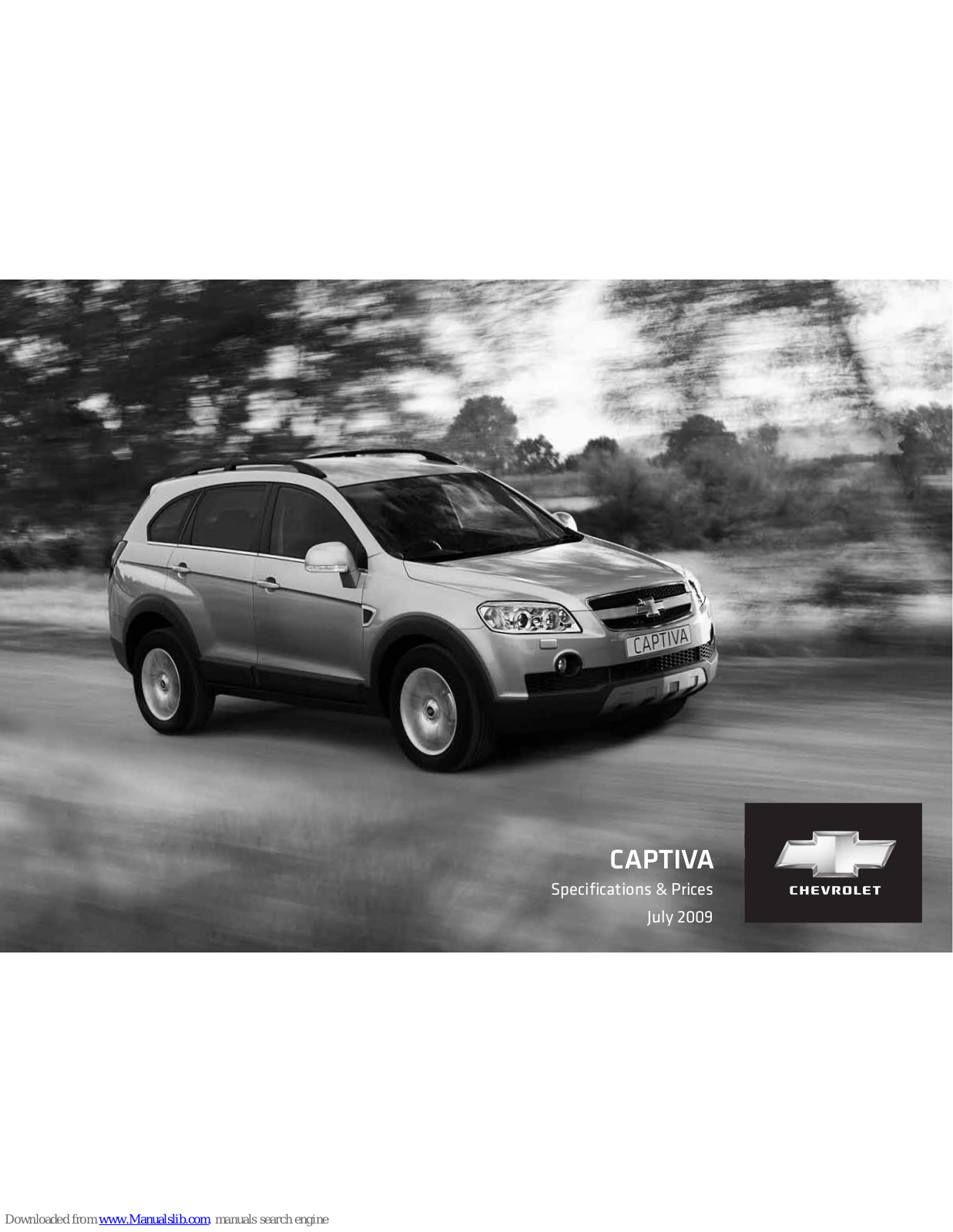 Chevrolet CAPTIVA, CAPTIVA 2.4 LS, CAPTIVA 2.0 VCDi LTX Auto Specifications - ManualMachine.com