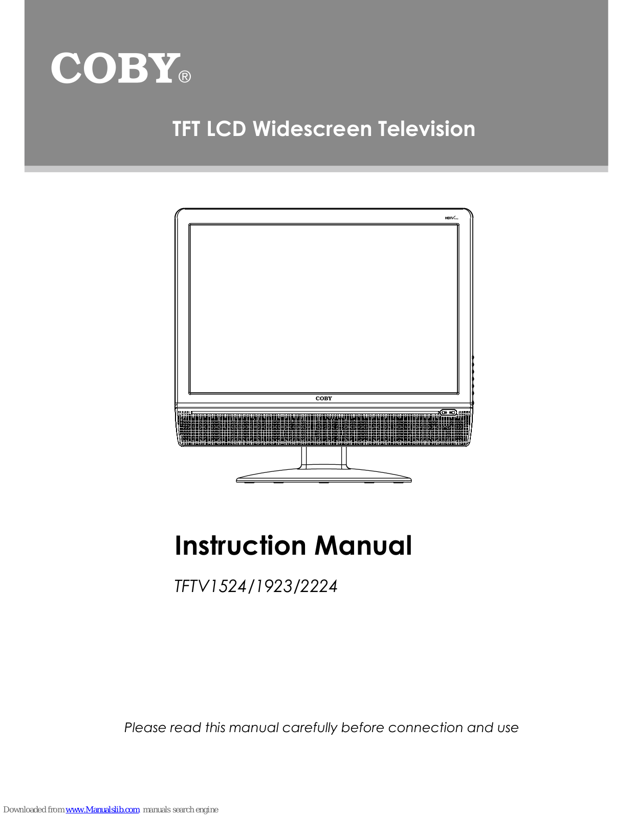 Coby TFTV2224, TFTV1524, TFTV1923 Instruction Manual