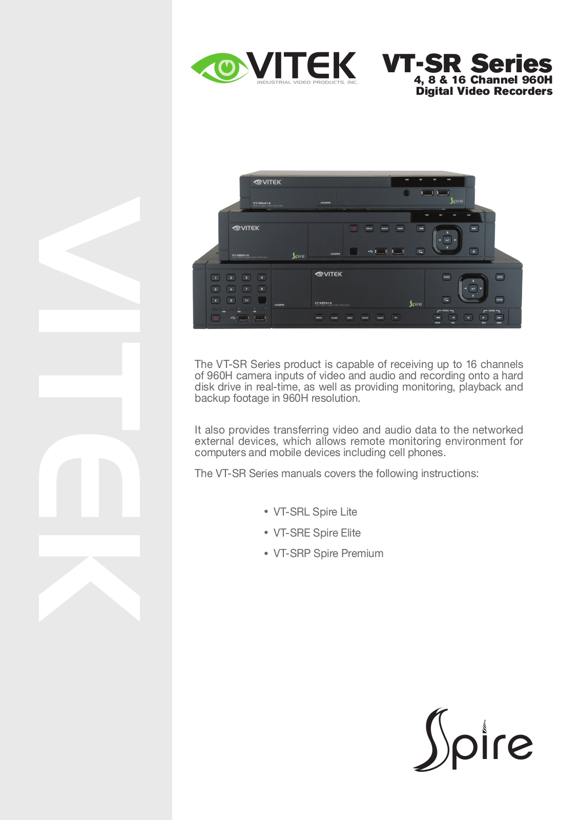 Vitek VT-SRP908-15T, VT-SRP908-10T, VT-SRP916-15T, VT-SRP916-10T, VT-SRL916-12T User Manual