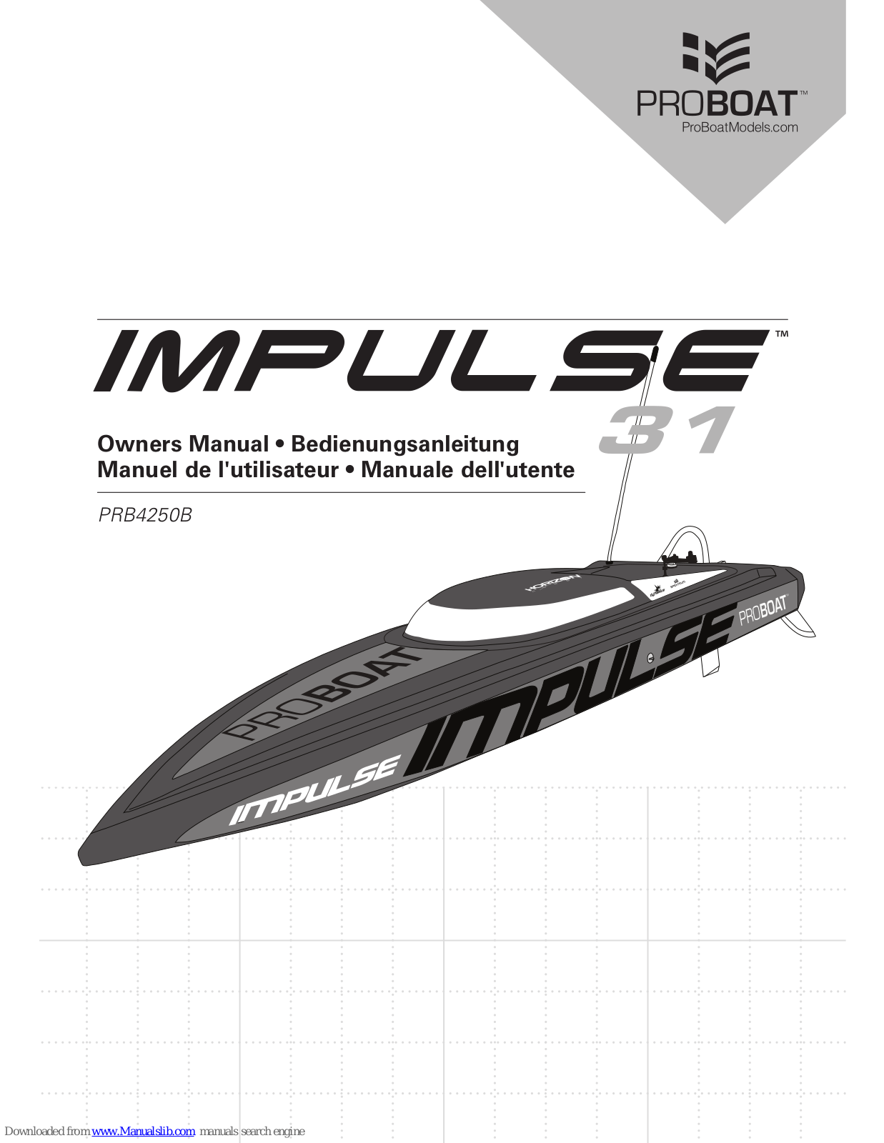 ProBoat Impulse 31 PRB4250B Owner's Manual