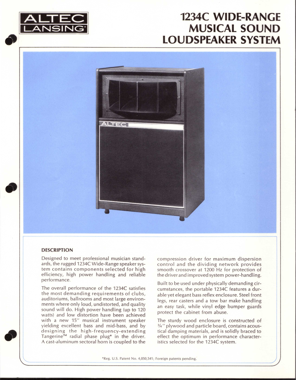 Altec lansing 1234C User Manual