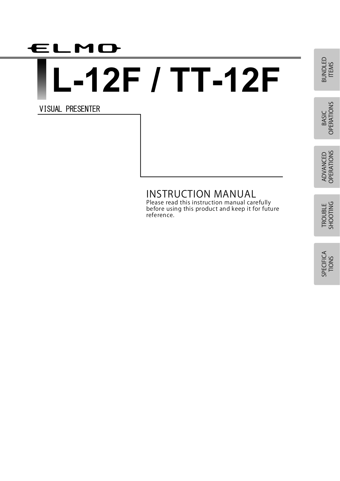 Elmo L-12F, TT-12F User guide