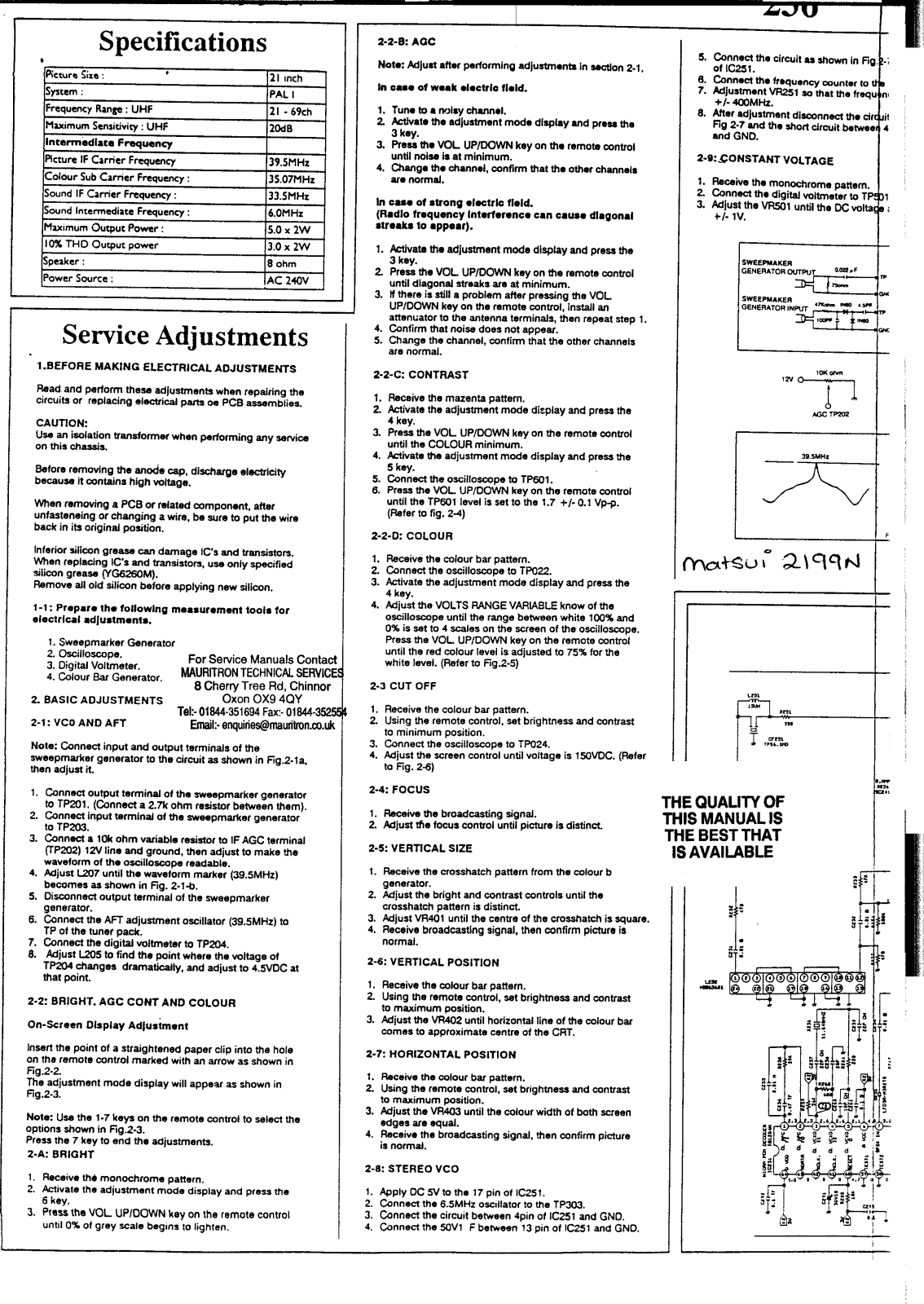 Matsui 2199N Schematic