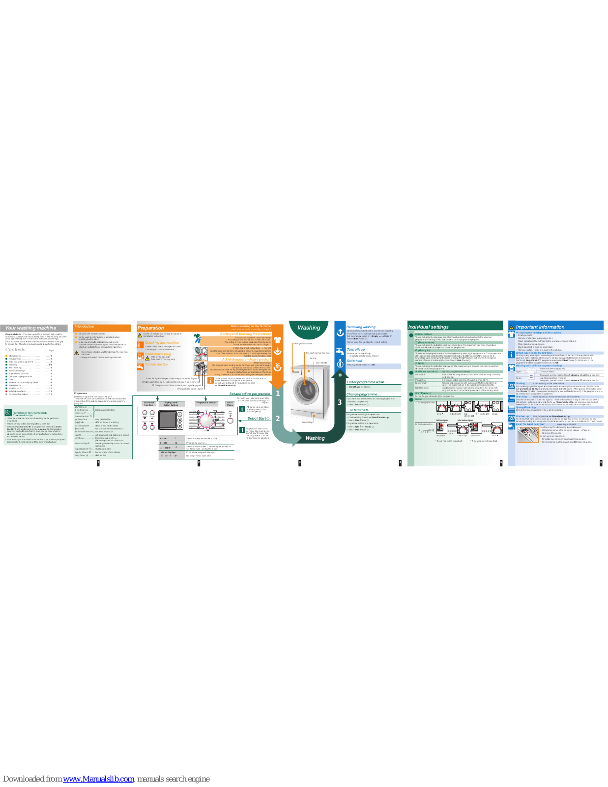 Bosch WAS28441ME, WAS28490CH, WAS24466GB, WAS28466GB, WAS32466GB Operating Instructions Manual