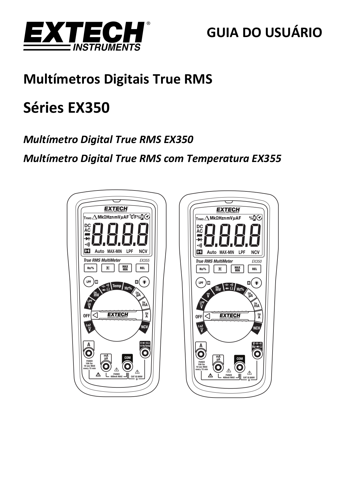 Extech EX355, EX350 User guide