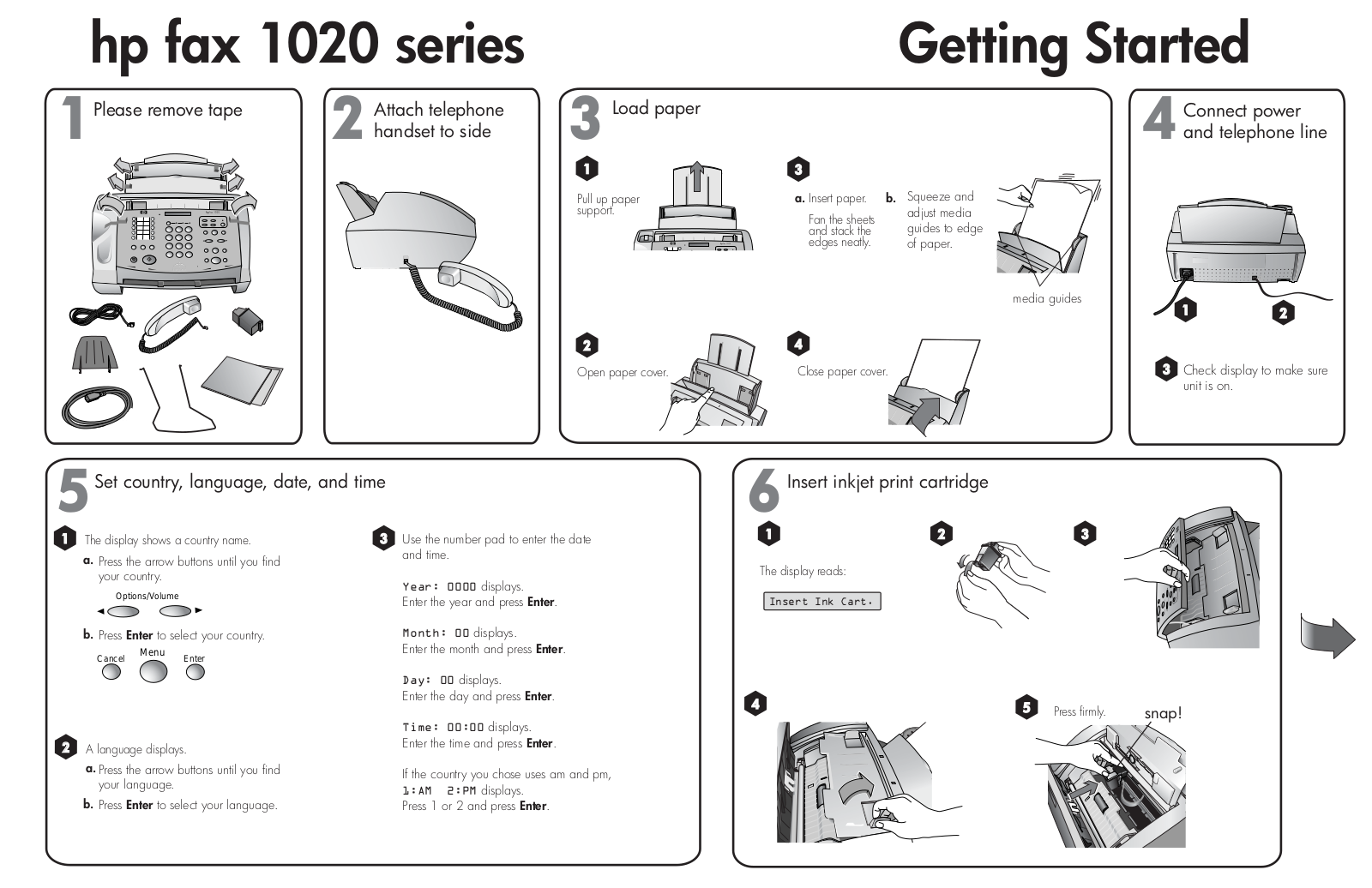 HP 1020, 1020xi Setup Poster