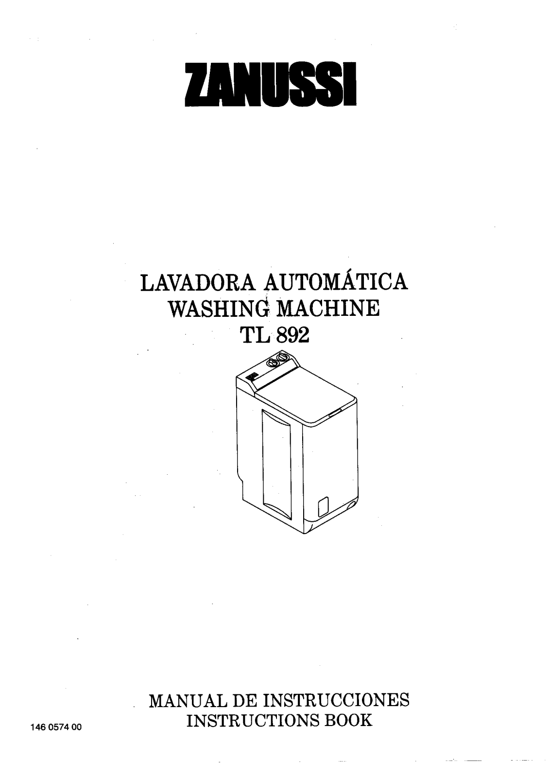 Zanussi TL892 User Manual